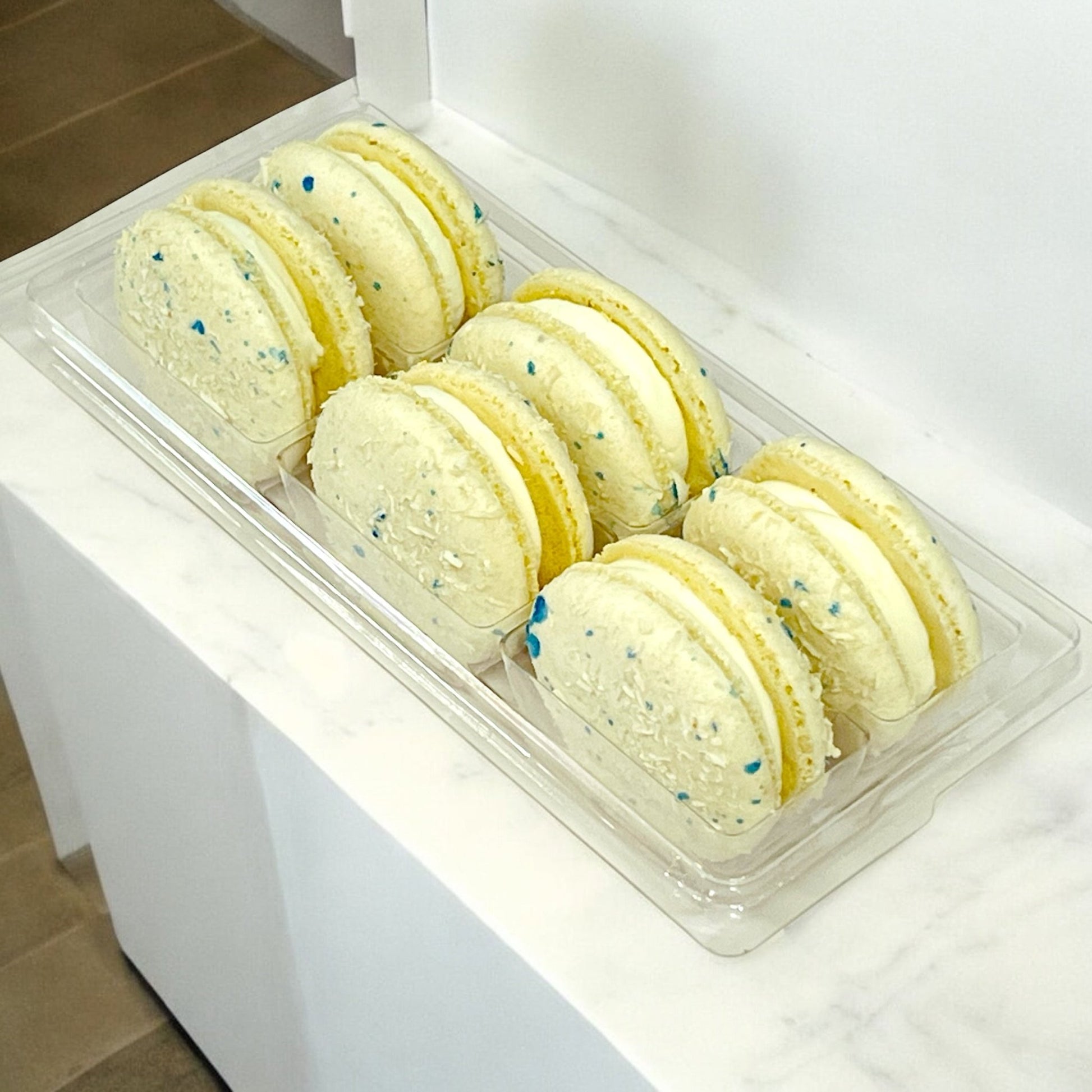 All Natural Creamy Coconut Vegan French Macarons | Available in 24 & 48 Pack - Macaron Centrale24 Pack