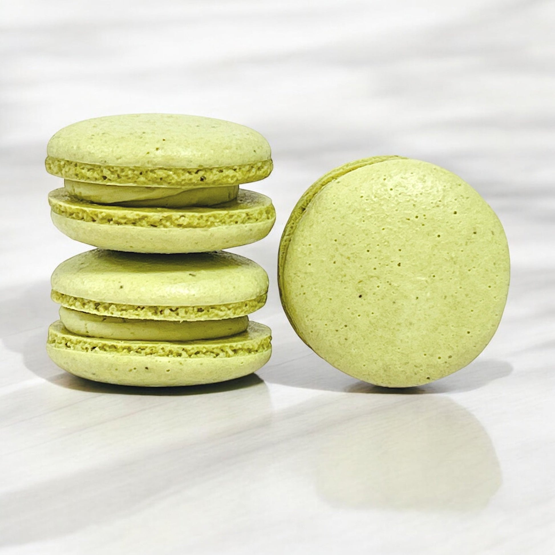 All Natural Creamy Matcha Vegan French Macarons | Available in 24 & 48 Pack - Macaron Centrale24 Pack