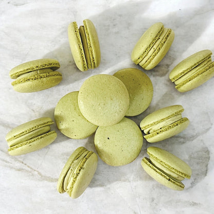 All Natural Creamy Matcha Vegan French Macarons | Available in 24 & 48 Pack - Macaron Centrale24 Pack