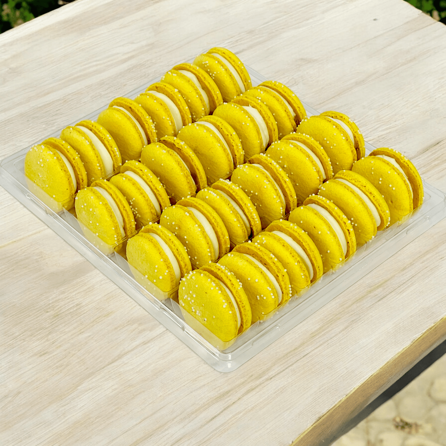 All Natural Creamy Pineapple Vegan French Macarons | Available in 4 & 12 Pack - Macaron Centrale4 Pack