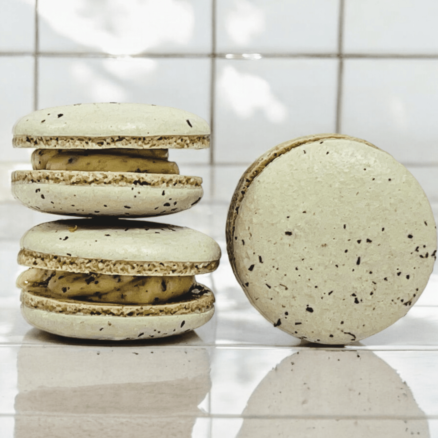 All Natural Earl Grey Lavender Vegan French Macarons | Available in 24 & 48 Pack - Macaron Centrale24 Pack