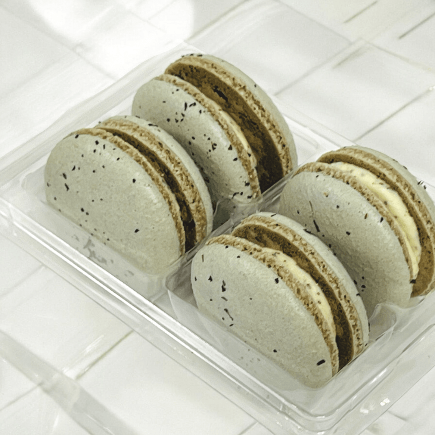 All Natural Earl Grey Lavender Vegan French Macarons | Available in 24 & 48 Pack - Macaron Centrale24 Pack