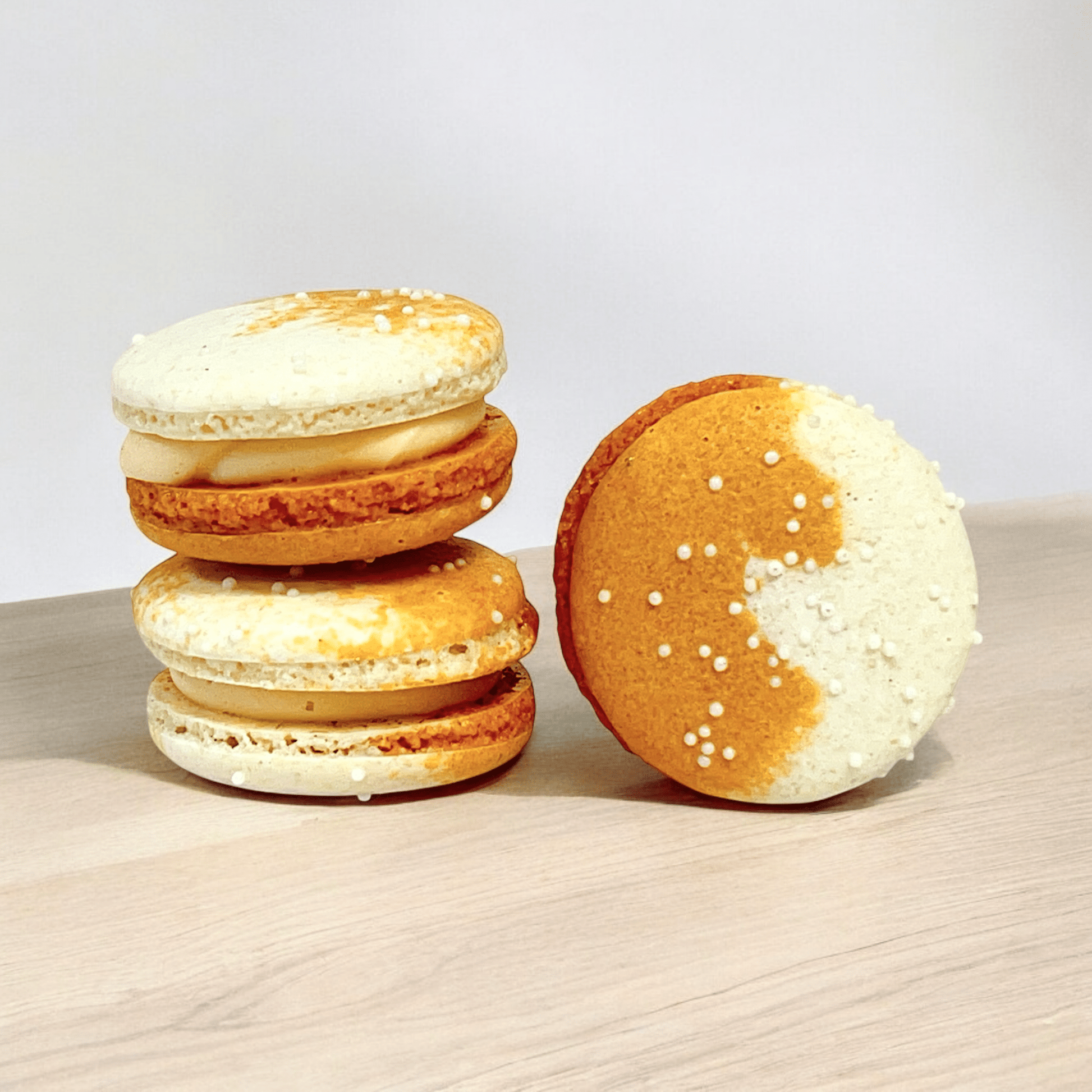 All Natural Orange Cream Vegan French Macarons | Available in 24 & 48 Pack - Macaron Centrale24 Pack