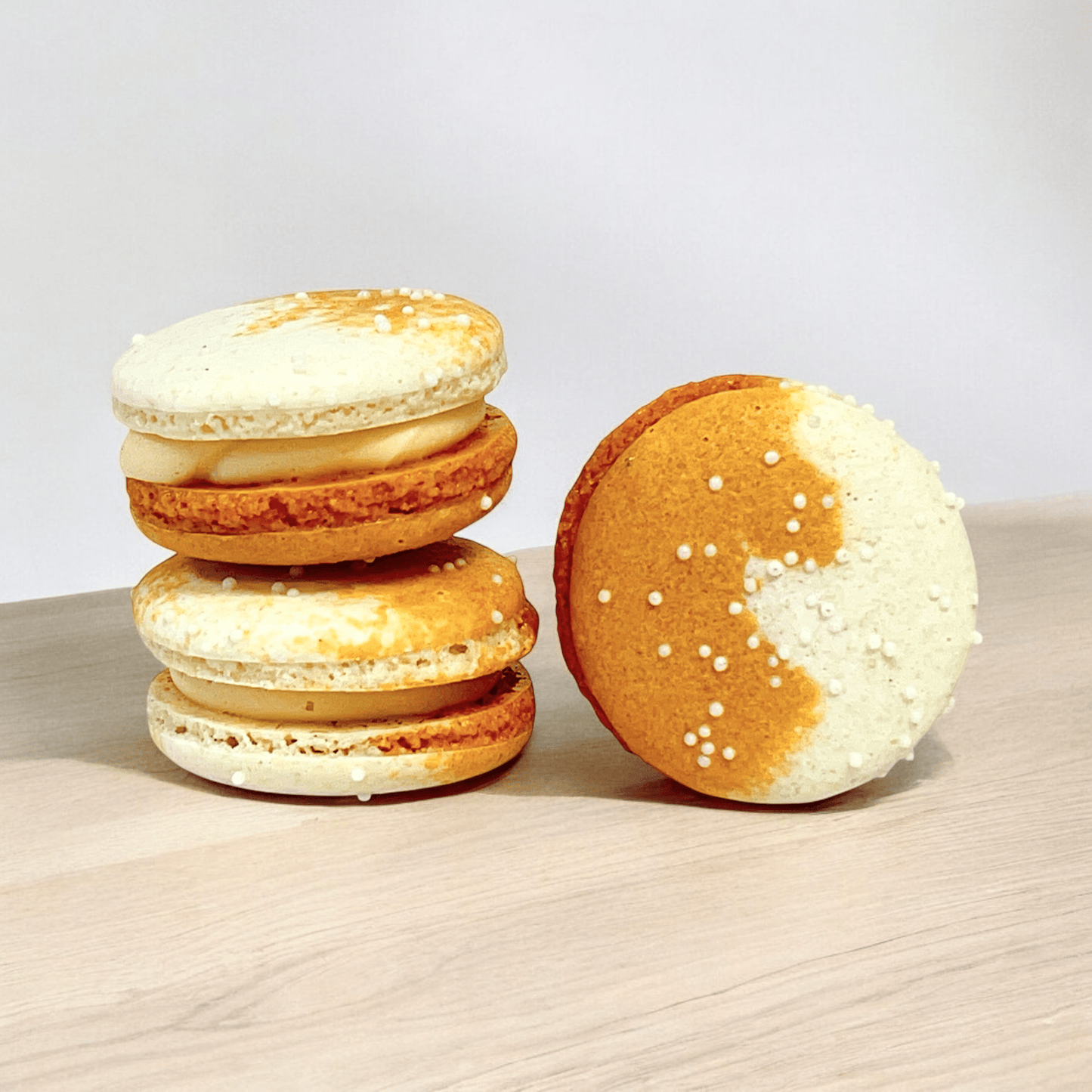 All Natural Orange Cream Vegan Macarons - Macaron Centrale4 Pack