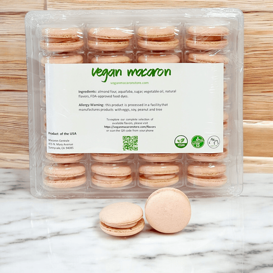 All Natural Strawberry Vegan French Macarons | Available in 24 & 48 Pack - Macaron Centrale24 Pack