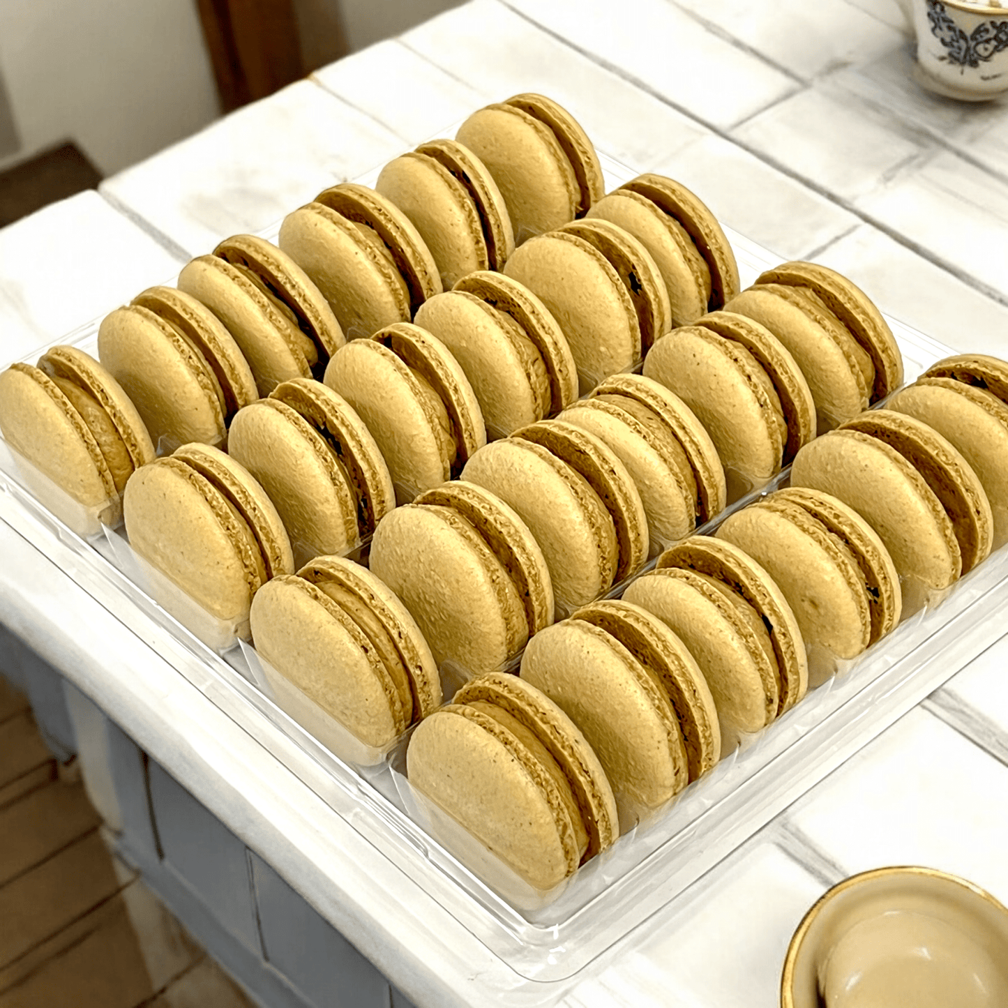 All Natural Thai Coffee (Oliang) Vegan French Macarons | Available in 24 & 48 Pack - Macaron Centrale24 Pack