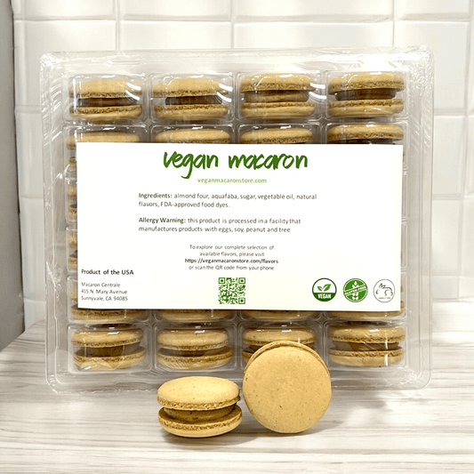 All Natural Thai Coffee (Oliang) Vegan French Macarons | Available in 24 & 48 Pack - Macaron Centrale24 Pack