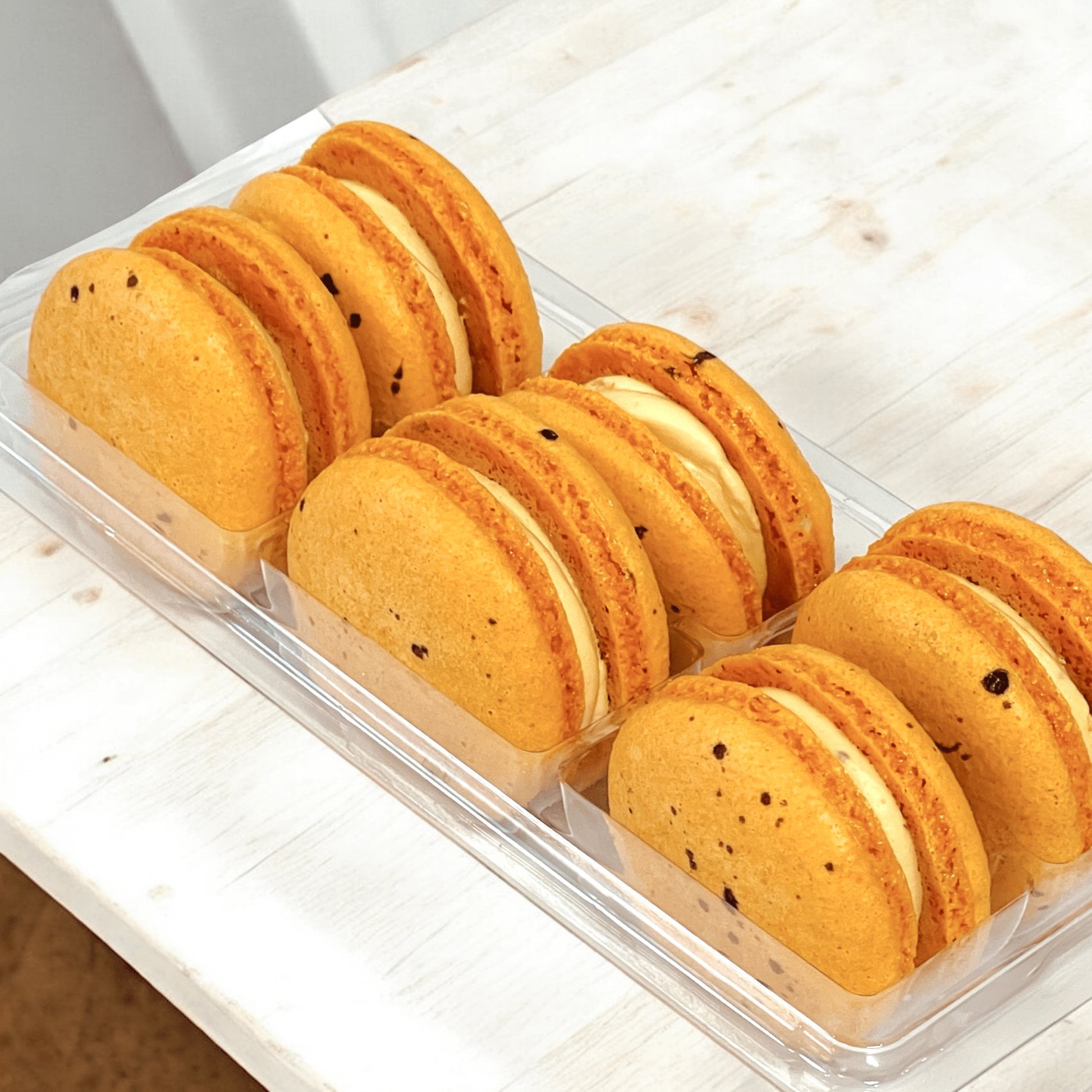 All Natural Thai Tea Vegan French Macarons | Available in 24 & 48 Pack - Macaron Centrale24 Pack