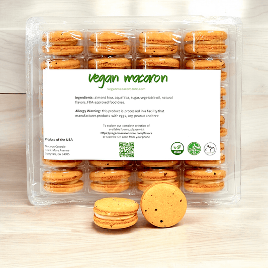 All Natural Thai Tea Vegan French Macarons | Available in 24 & 48 Pack - Macaron Centrale24 Pack