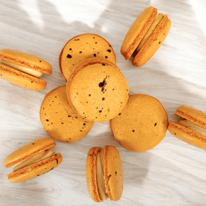 All Natural Thai Tea Vegan French Macarons | Available in 24 & 48 Pack - Macaron Centrale24 Pack