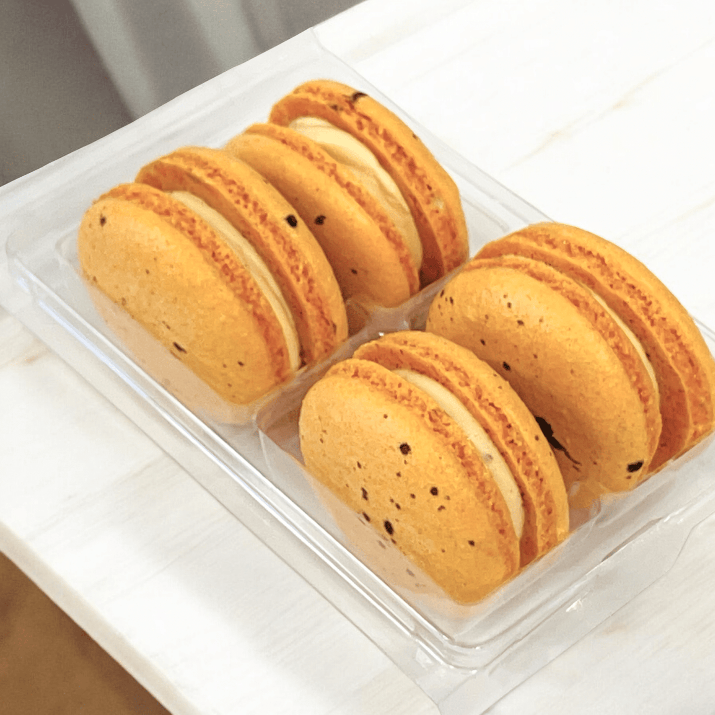 All Natural Thai Tea Vegan French Macarons | Available in 24 & 48 Pack - Macaron Centrale24 Pack