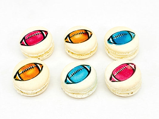 American Football French Macarons | Available in 12 and 24 Pack - Macaron Centrale6 pack