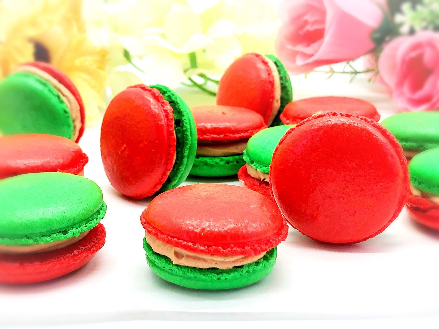 Apple Caramel French Macarons | Perfect for your next celebratory events. - Macaron Centrale12 pack