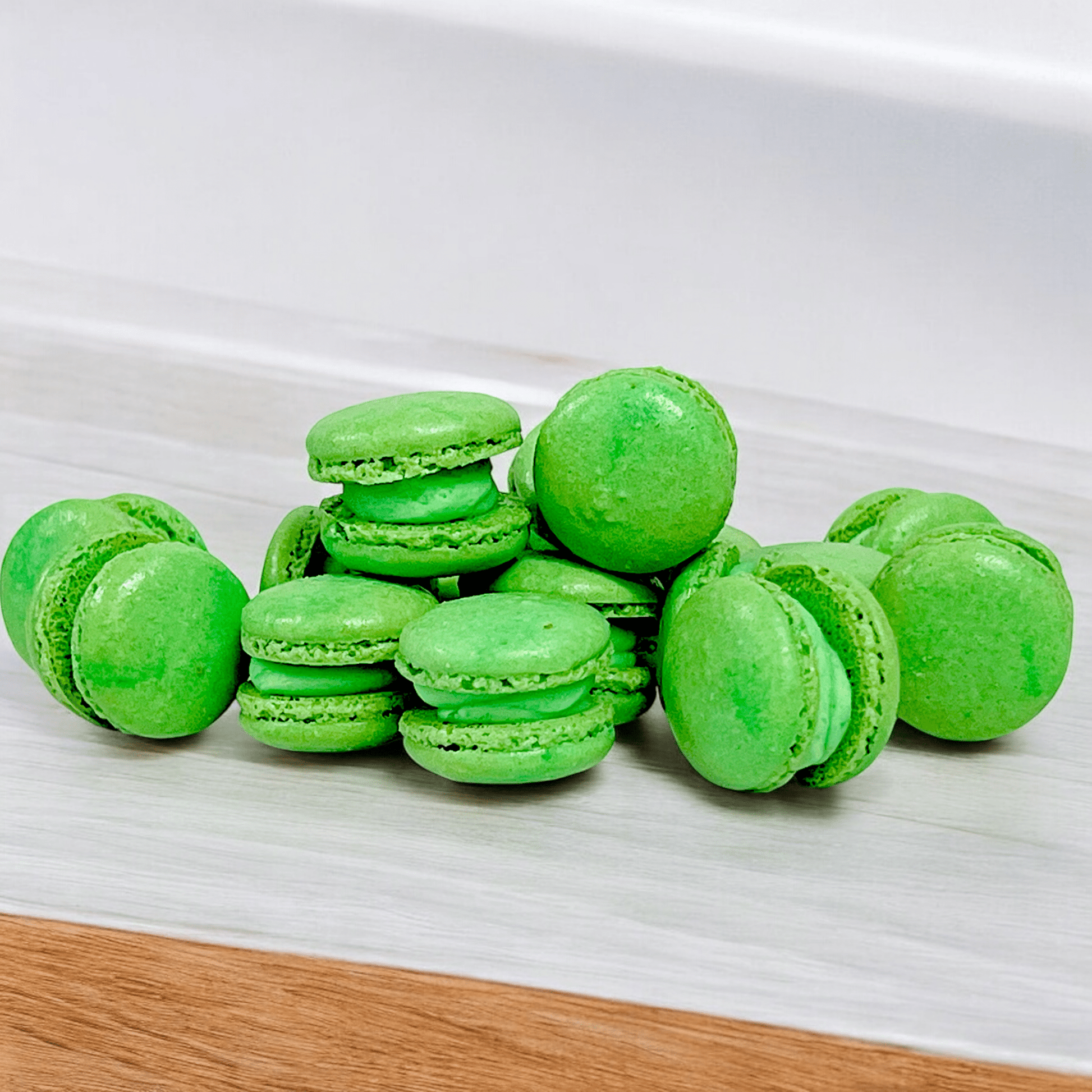 Apple Mini Macarons - Perfect for Decorating Cupcakes, Cakes, Ice Cream, and More! - Macaron Centrale16 Pack