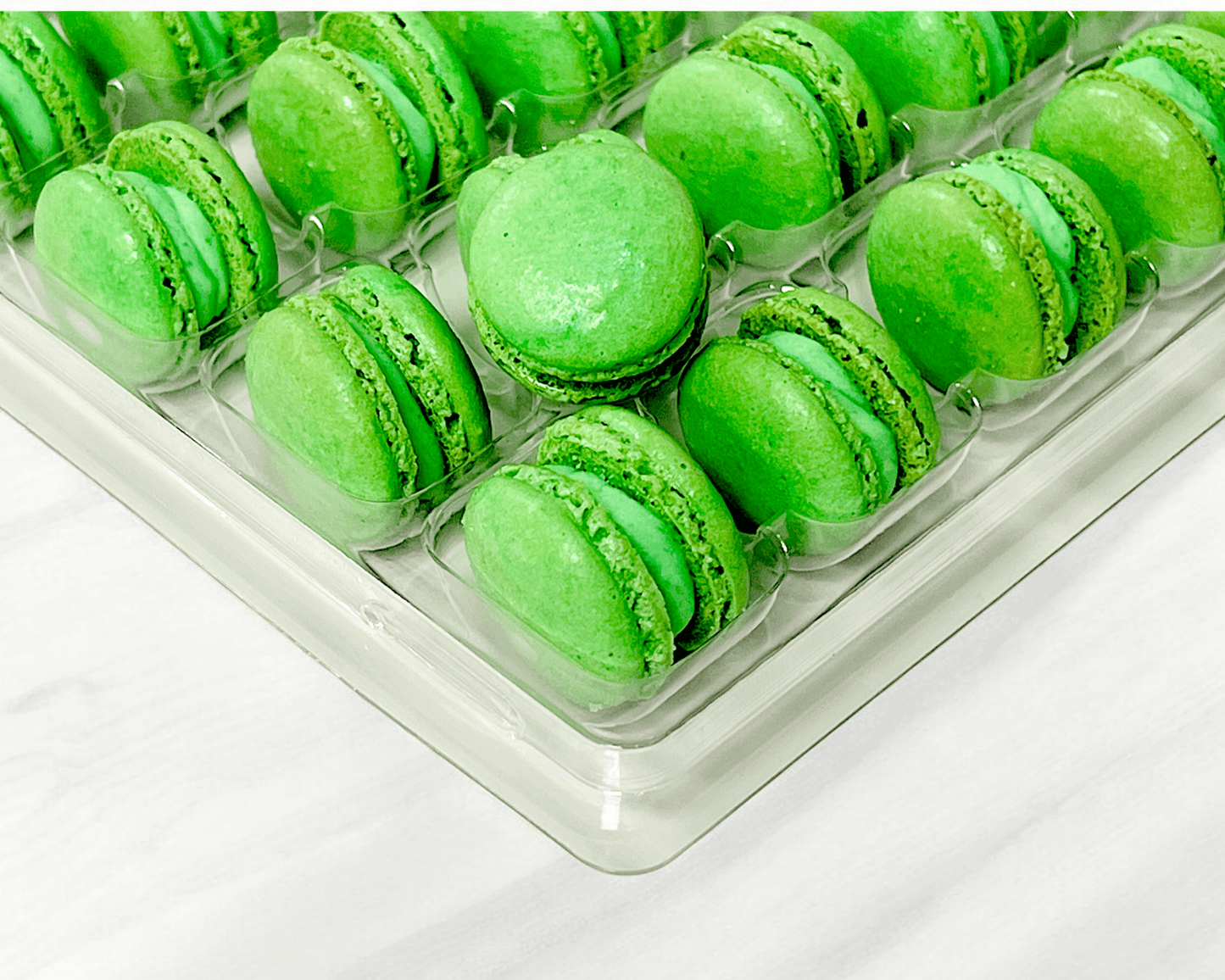 Apple Mini Macarons - Perfect for Decorating Cupcakes, Cakes, Ice Cream, and More! - Macaron Centrale16 Pack