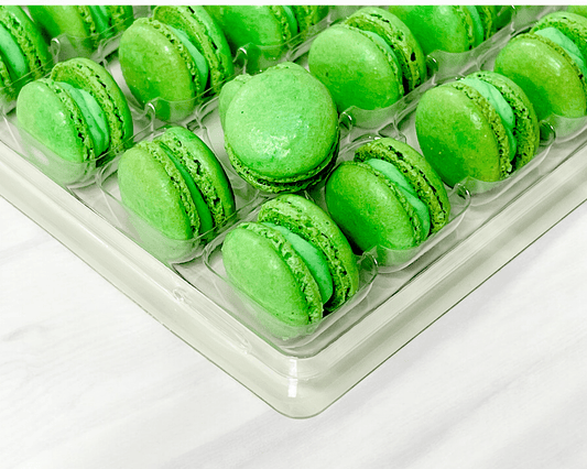 Apple Mini Macarons - Perfect for Decorating Cupcakes, Cakes, Ice Cream, and More! - Macaron Centrale16 Pack