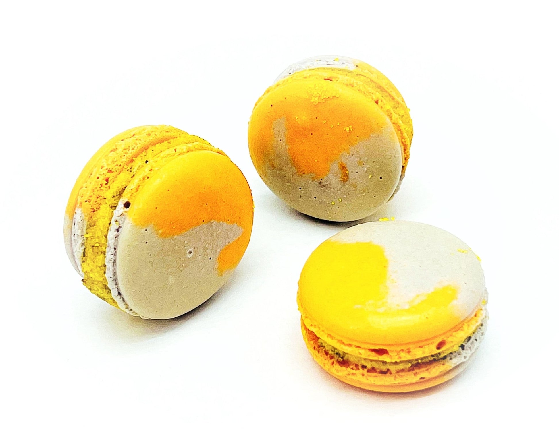 Apricot Oreo Macarons| Available in 6, 12 & 24 Pack - Macaron Centrale6 pack