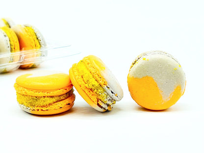 Apricot Oreo Macarons| Available in 6, 12 & 24 Pack - Macaron Centrale6 pack