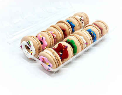 Assorted Donut Vegan Macarons - Macaron Centrale4 Pack