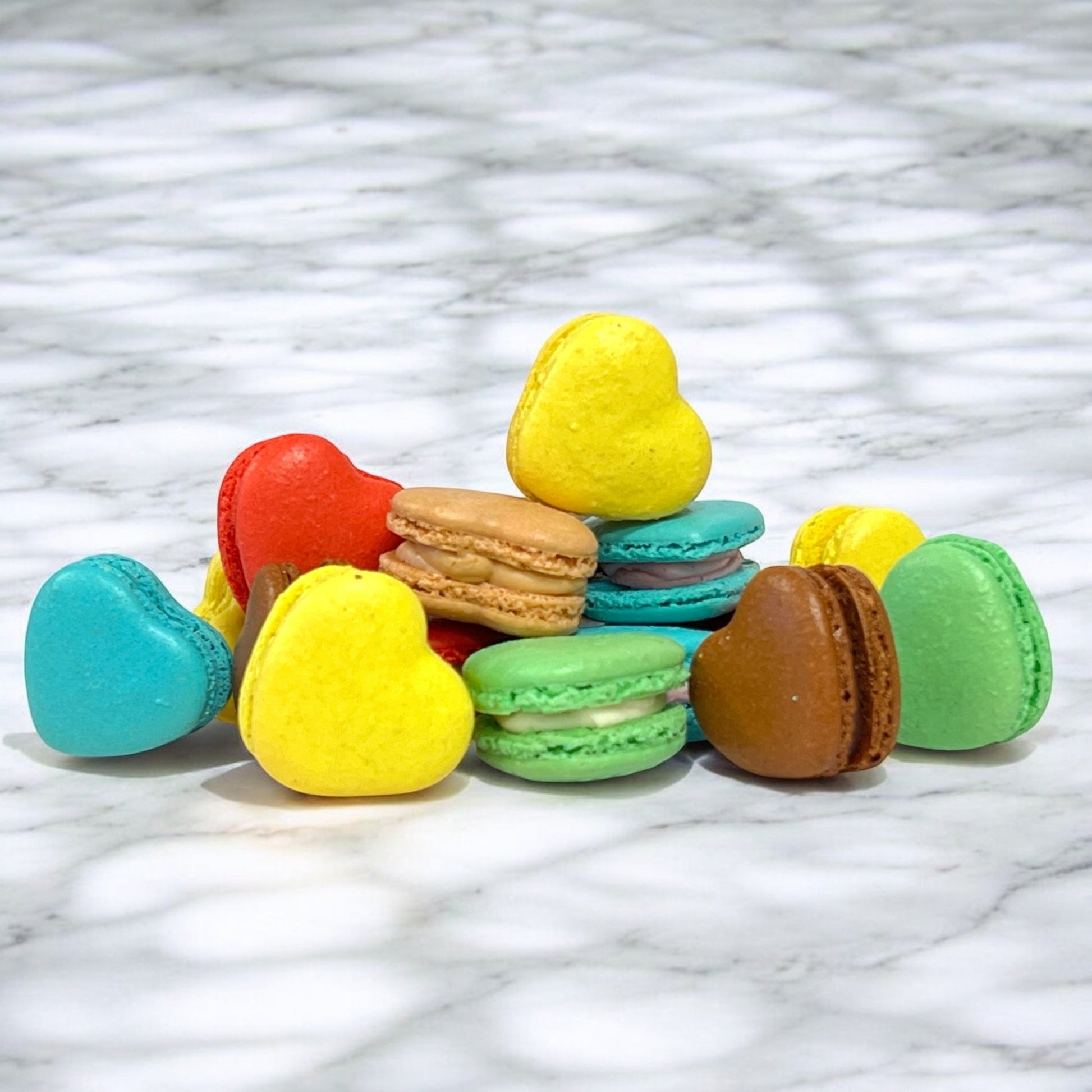 Assorted Heart - Shaped Macarons – 36 pack - Macaron CentraleValentine's