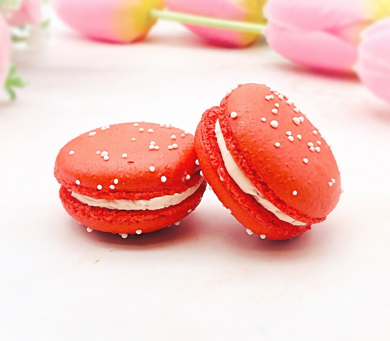 Blood Orange Macarons (6 Pack) | Ideal for celebratory events. - Macaron Centrale