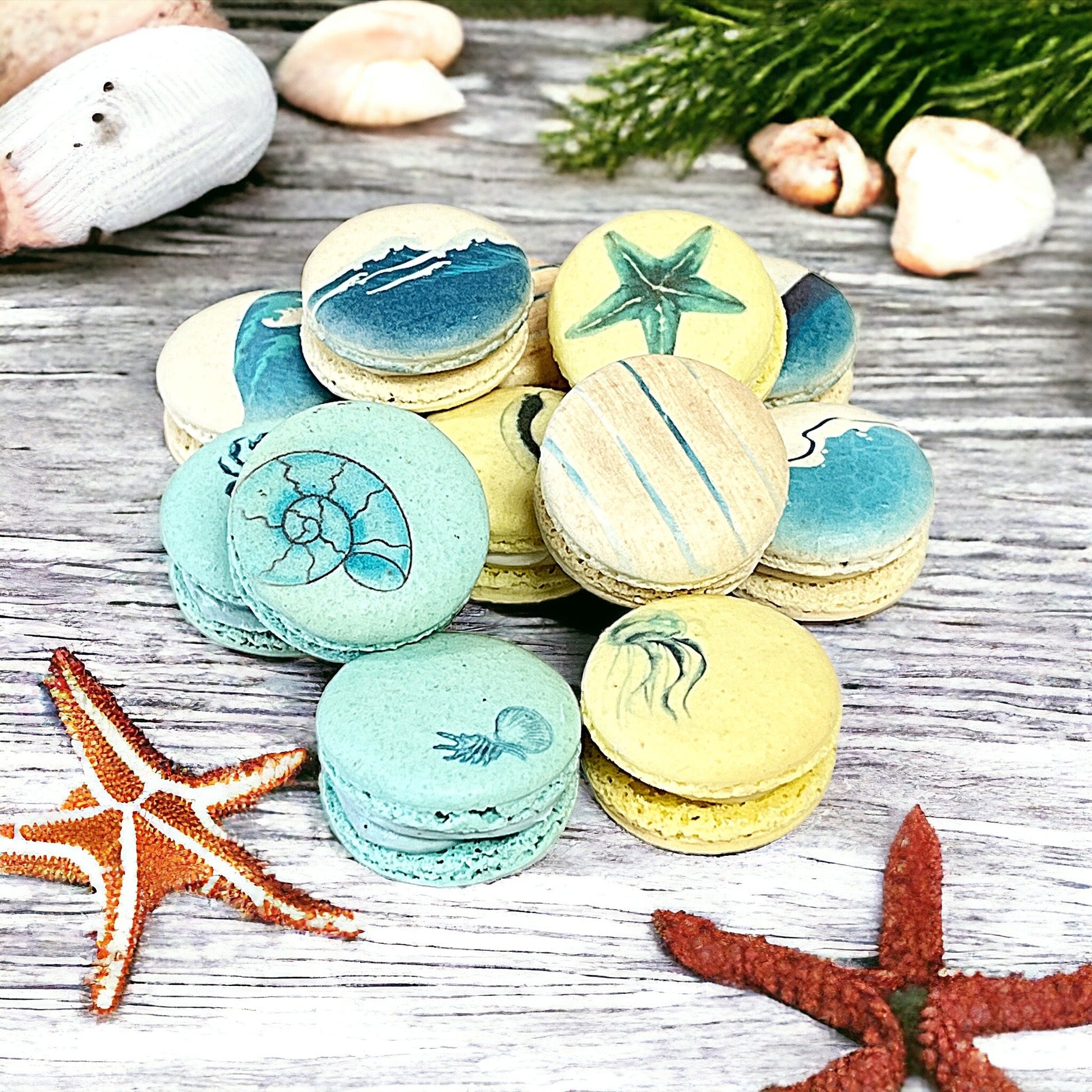 Blue Ocean - Themed Macaron Collection - Macaron Centrale12 Pack