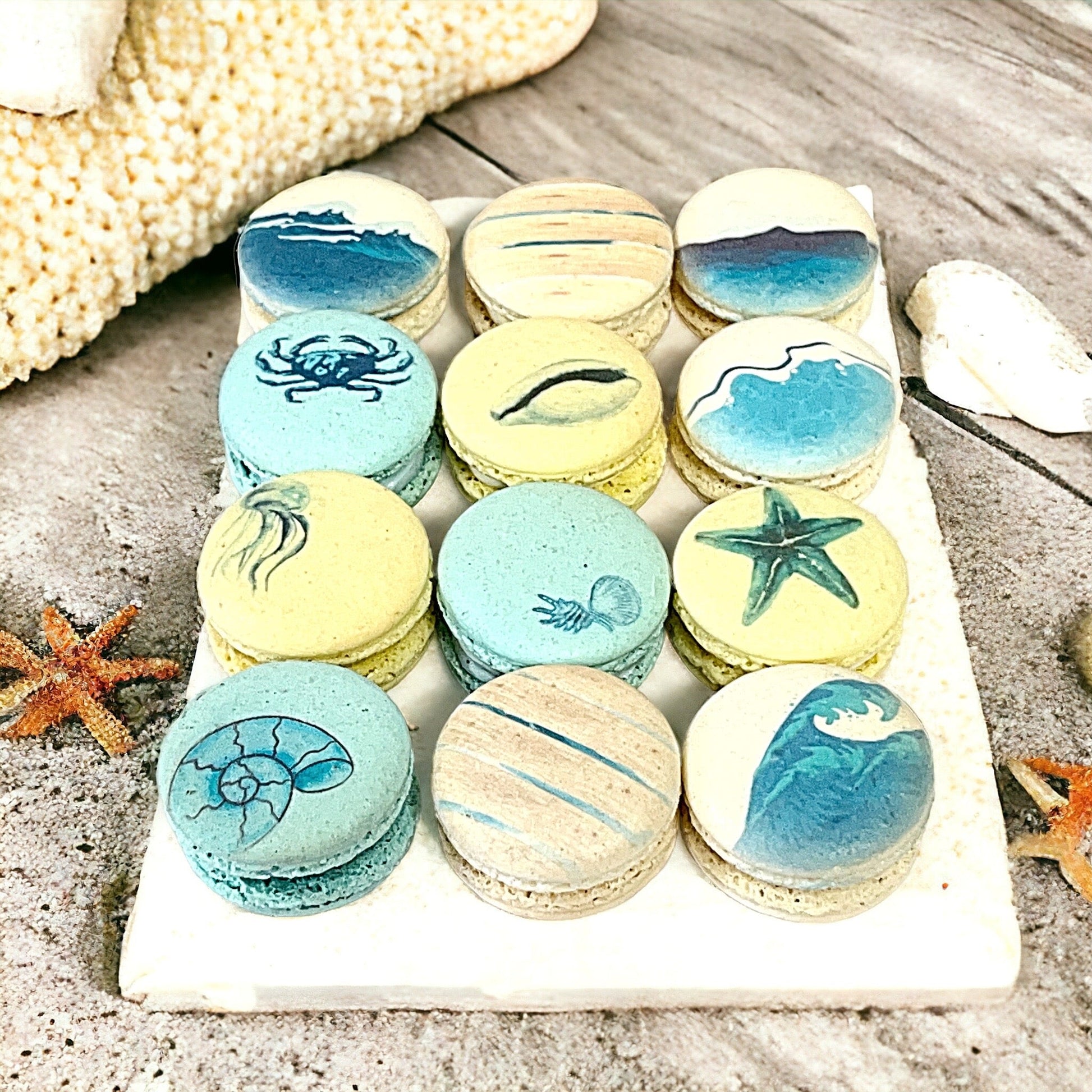 Blue Ocean - Themed Macaron Collection - Macaron Centrale12 Pack