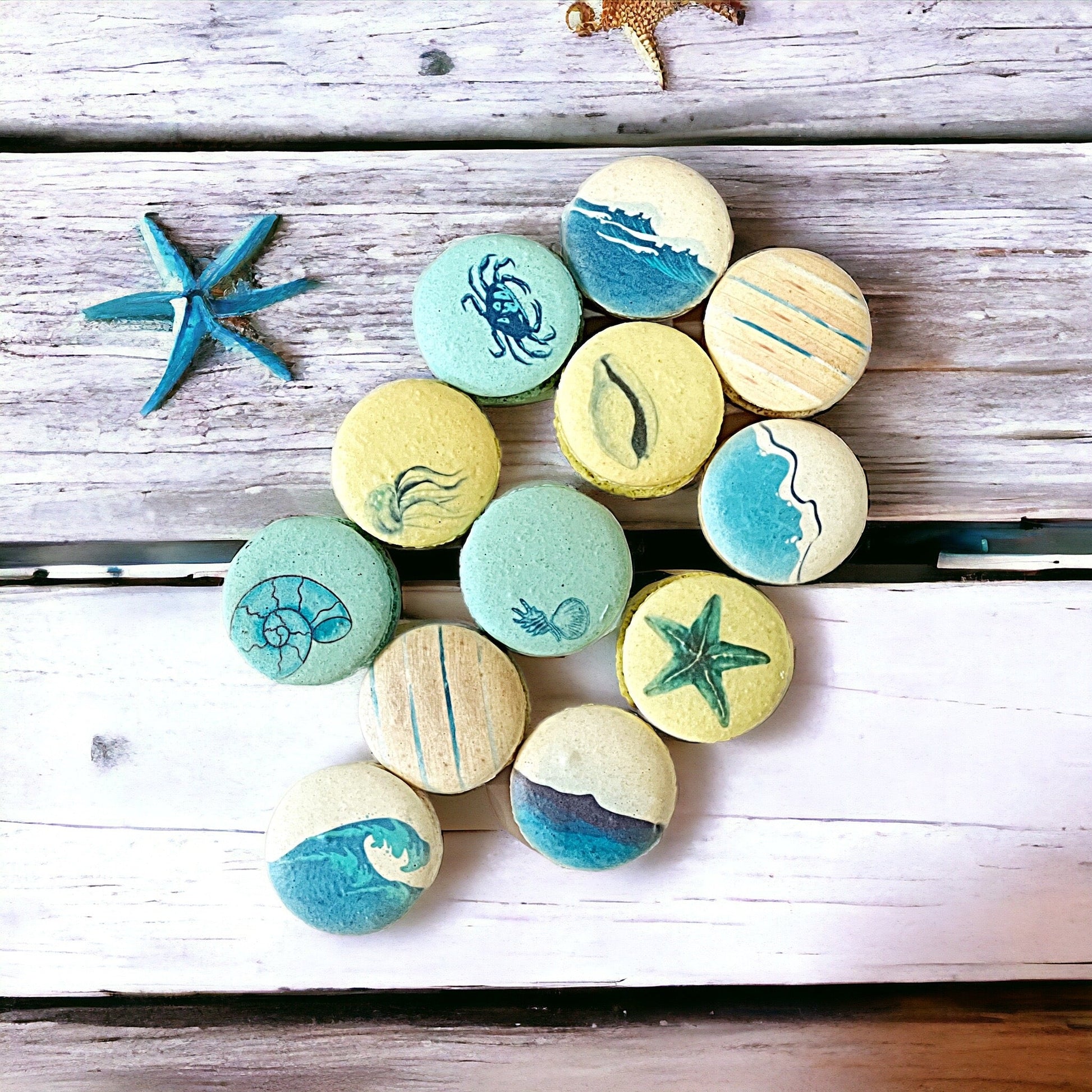 Blue Ocean - Themed Macaron Collection - Macaron Centrale12 Pack