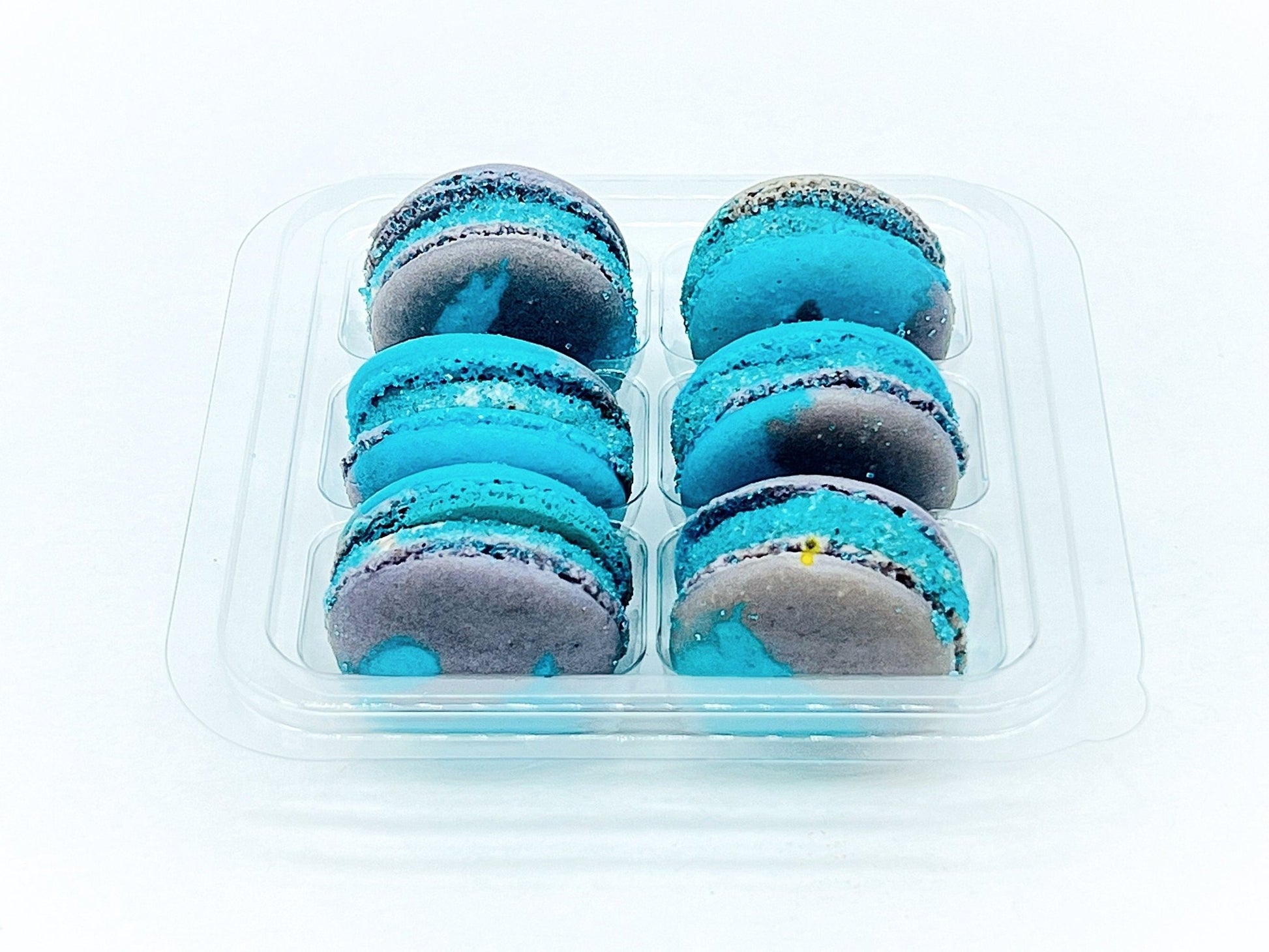 Blue Oreo Macarons| Available in 6, 12 & 24 Pack - Macaron Centrale6 pack