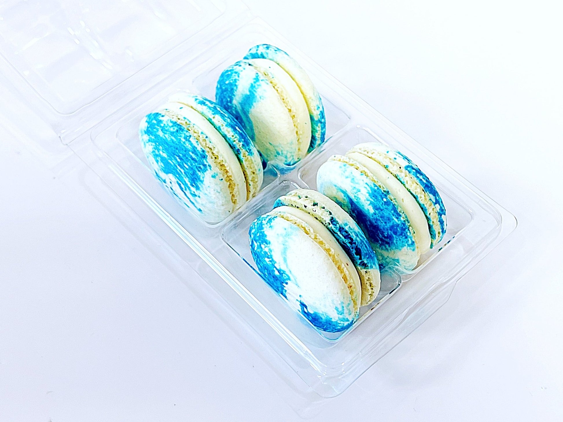 Blueberry Cheesecake Vegan Macarons | Available in 4 & 12 Pack - Macaron Centrale4 Pack