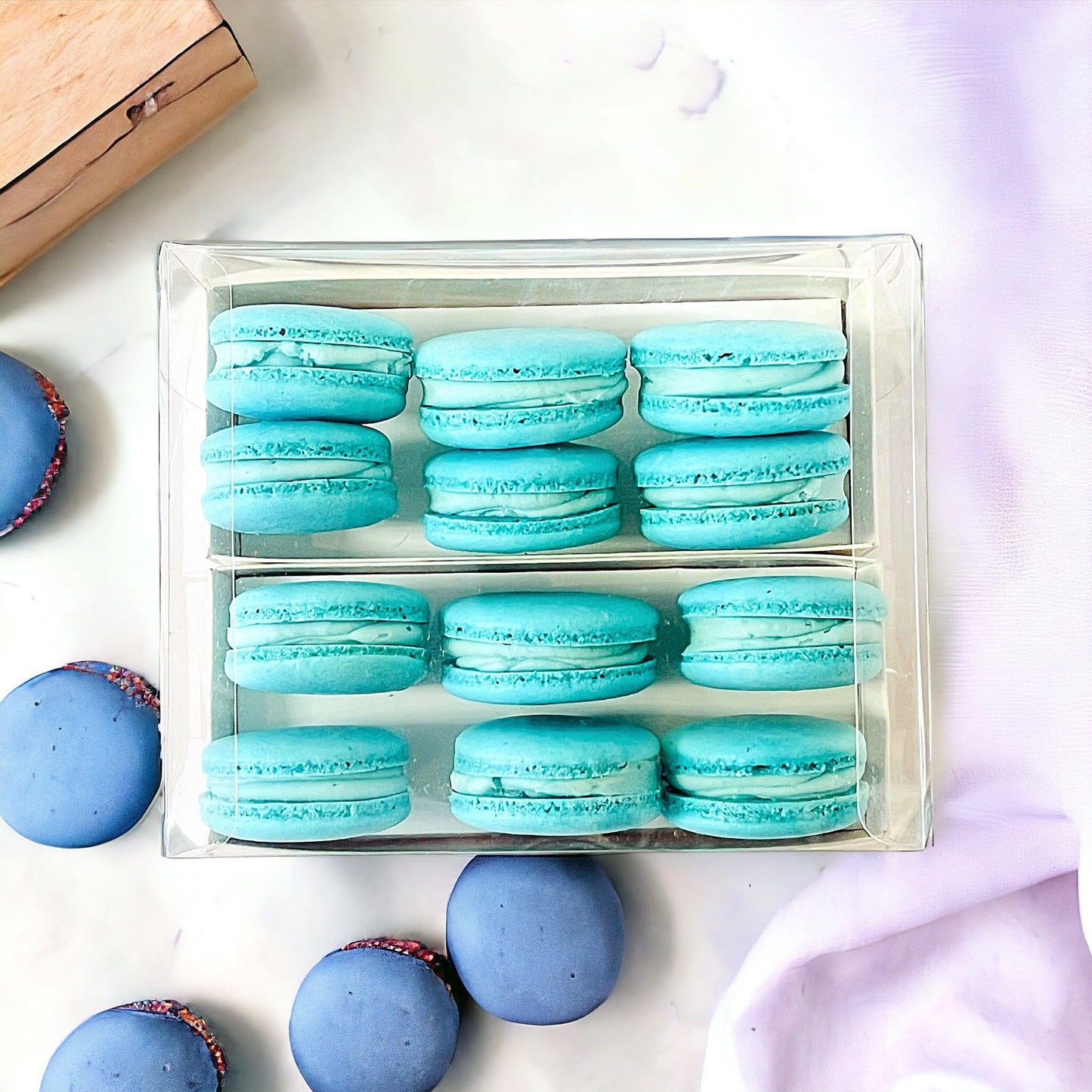 Blueberry Cream Macaron Sucettes En Gros | Available in 24 & 48 Sucettes - Macaron Centrale24 Pack