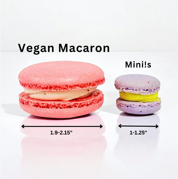 Blueberry Mini Macarons - Perfect for Decorating Cupcakes, Cakes, Ice Cream, and More! - Macaron Centrale16 Pack