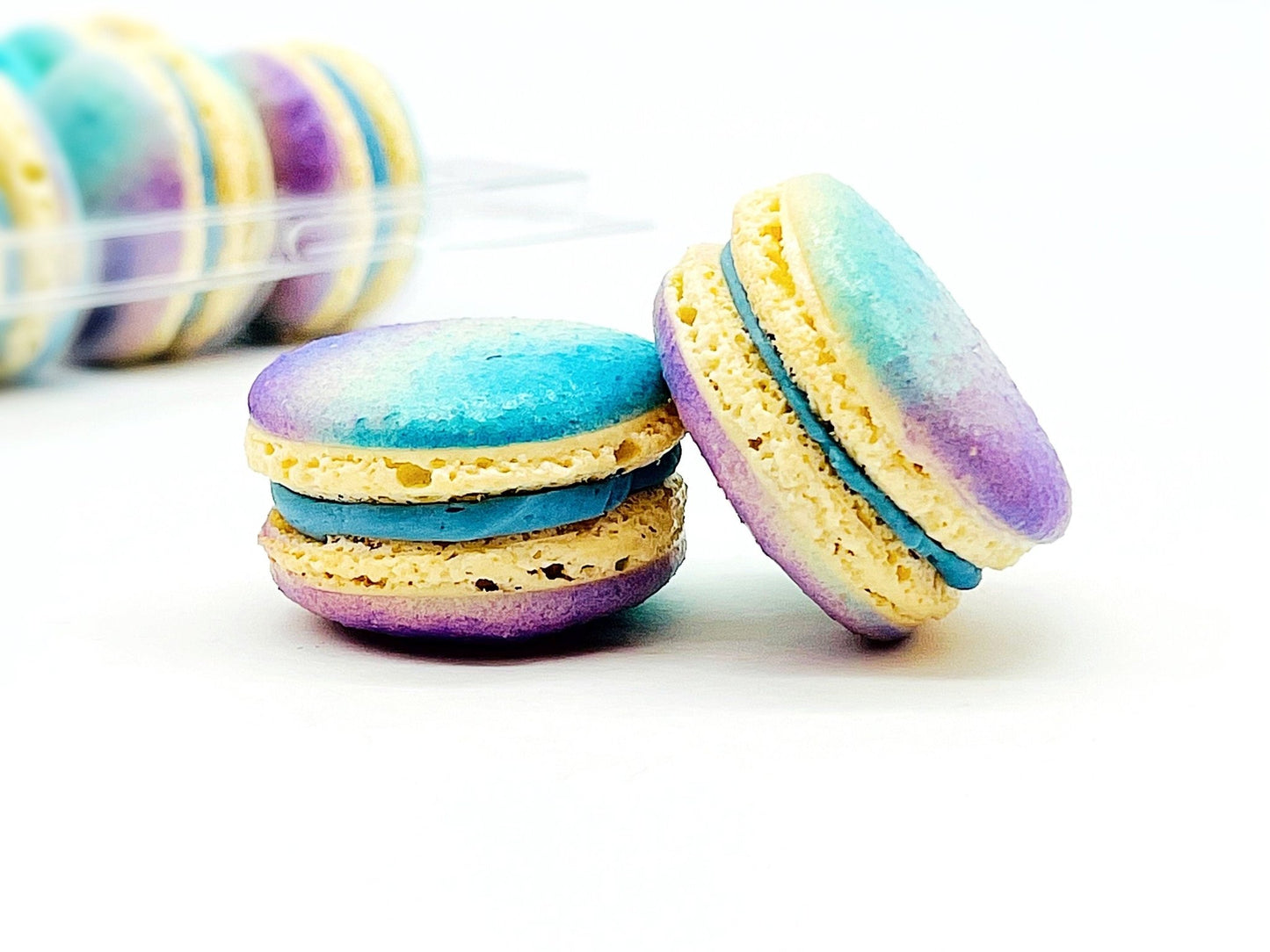 Blueberry'n Prune French Macarons | Available in 6, 12 and 24 Pack - Macaron Centrale6 Pack