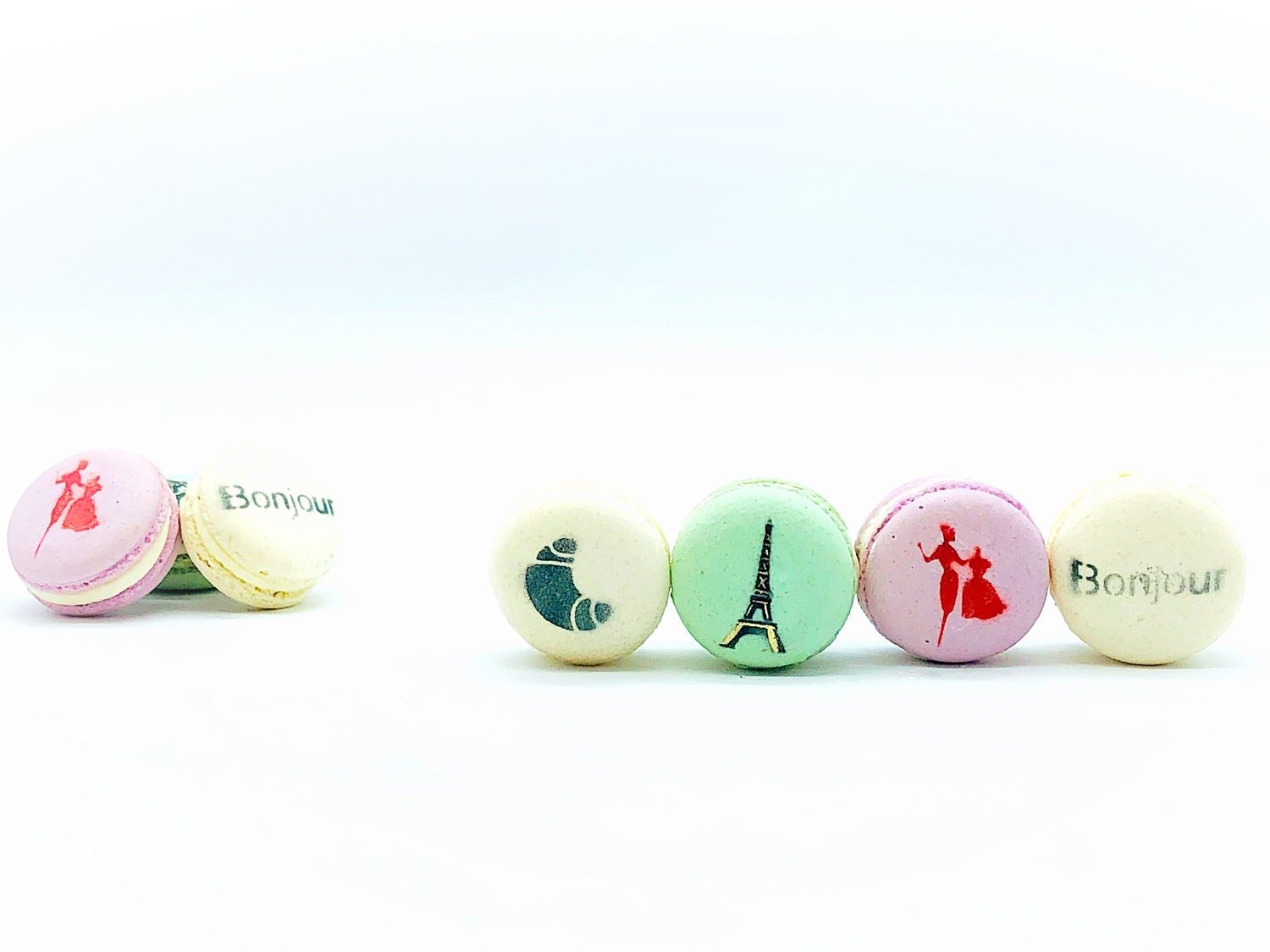 Bonjour De Paris Macaron Set | Ideal for celebratory events. - Macaron Centrale6 Pack
