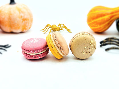 Boo! 6 French Macaron Value Pack | Cranberry Sauce, Chai Latte, Chocolate Hazelnut Buttercream Macarons - Macaron Centrale