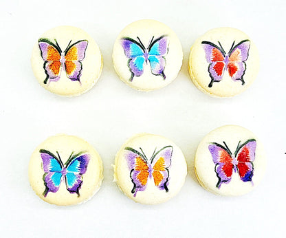 Butterfly French Macarons | Available in 6 , 12 & 24 Pack - Macaron CentraleVanilla6 Pack