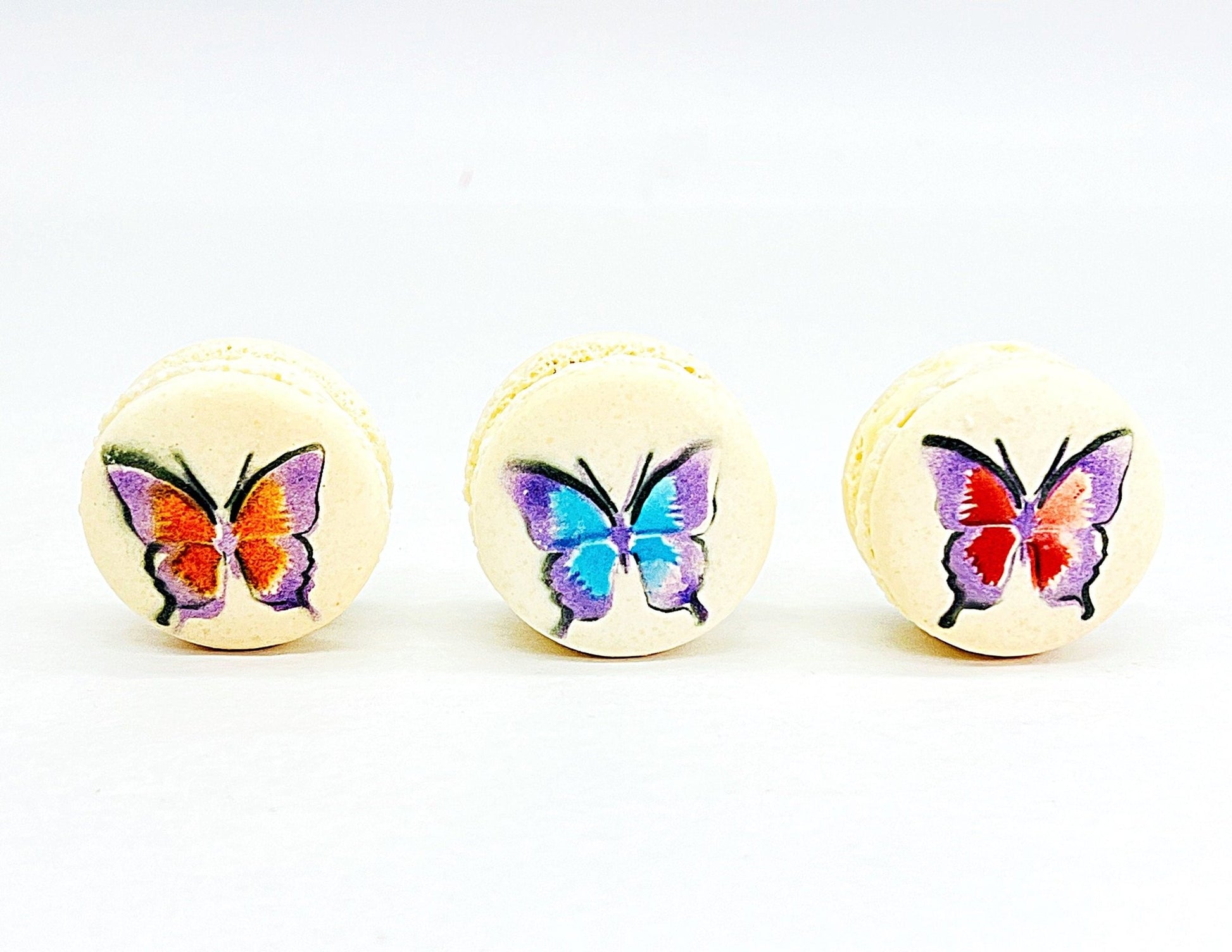 Butterfly French Macarons | Available in 6 , 12 & 24 Pack - Macaron CentraleVanilla6 Pack