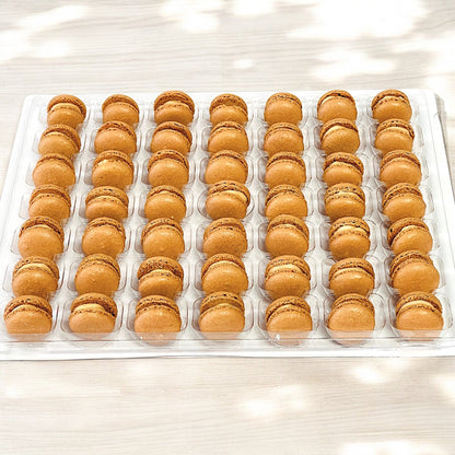 Caramel Mini Macarons - Perfect for Decorating Cupcakes, Cakes, Ice Cream, and More! - Macaron Centrale16 Pack