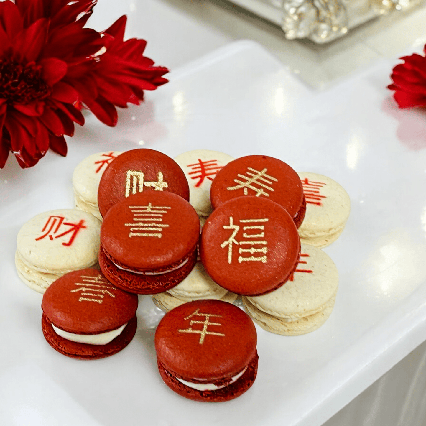 Chinese New Year Macaron Gift Set - 6 or 12 Pack (Customizable) - Macaron CentraleLunar New Year6 Pack