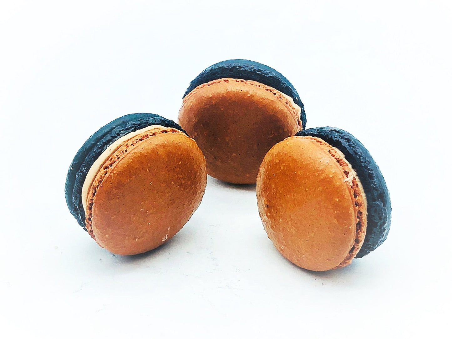 Chocolate Caramel French Macarons (6 Pack) | Ideal for celebratory events. - Macaron Centrale