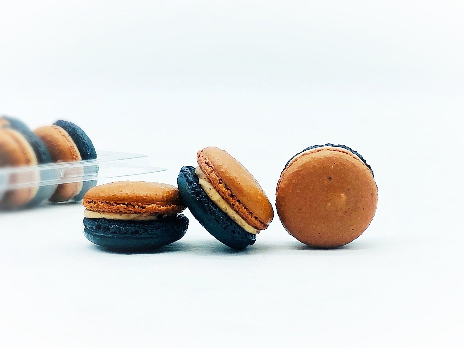 Chocolate Caramel French Macarons (6 Pack) | Ideal for celebratory events. - Macaron Centrale