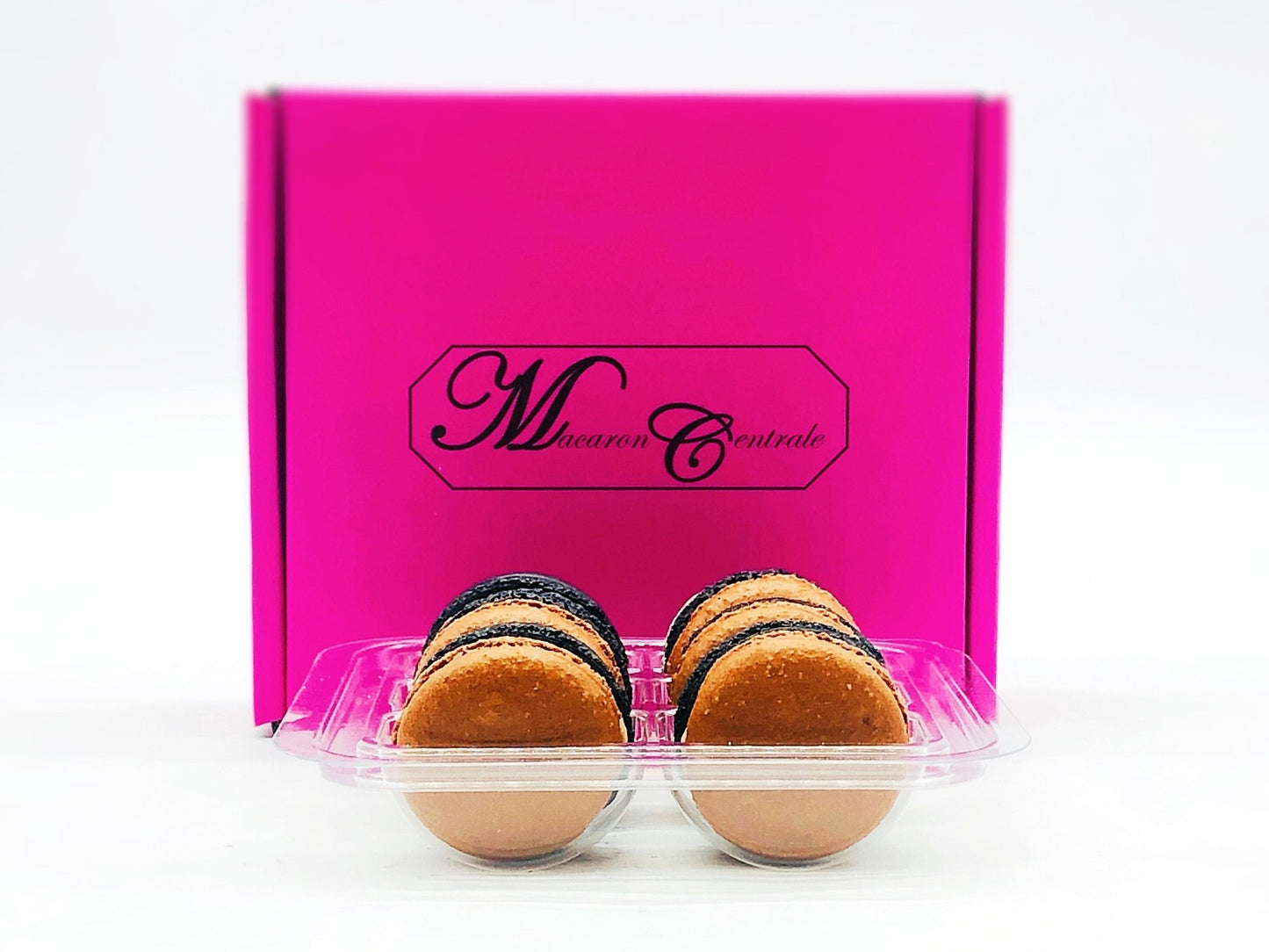 Chocolate Caramel French Macarons (6 Pack) | Ideal for celebratory events. - Macaron Centrale