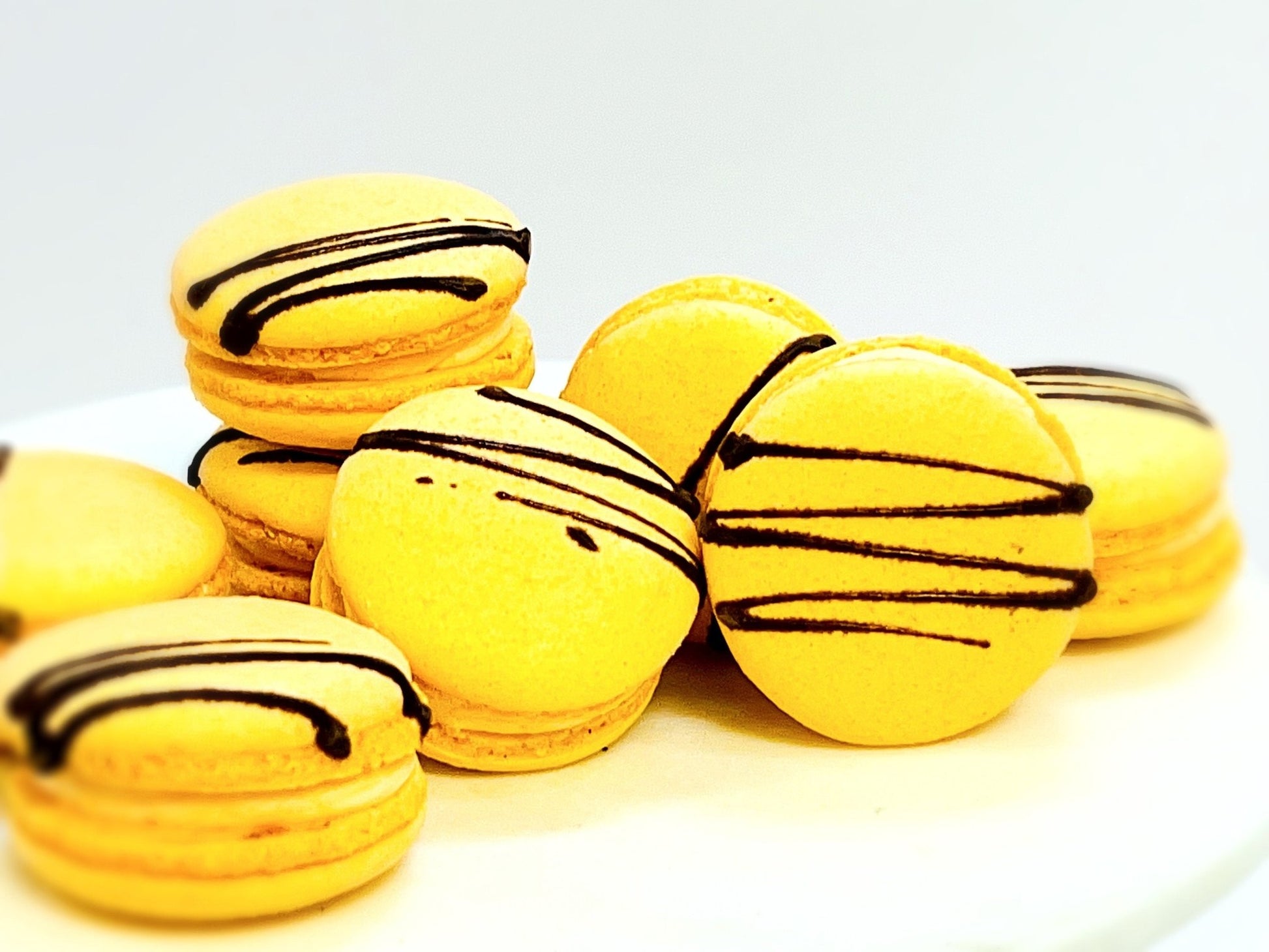 Chocolate Orange Fudge Vegan Macarons - Macaron Centrale4 Pack