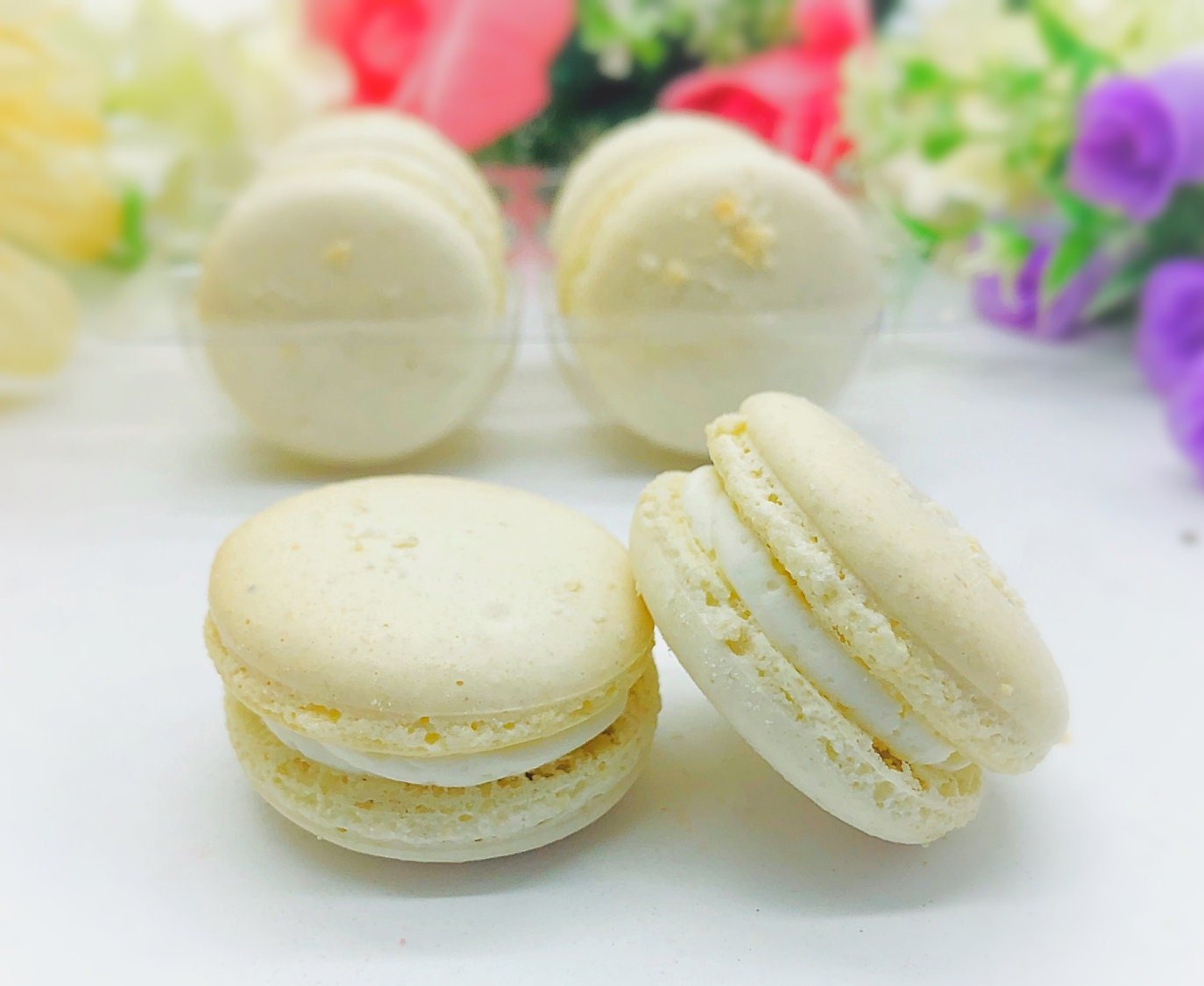 Coconut French Macarons | Perfect for your next celebratory events. - Macaron Centrale