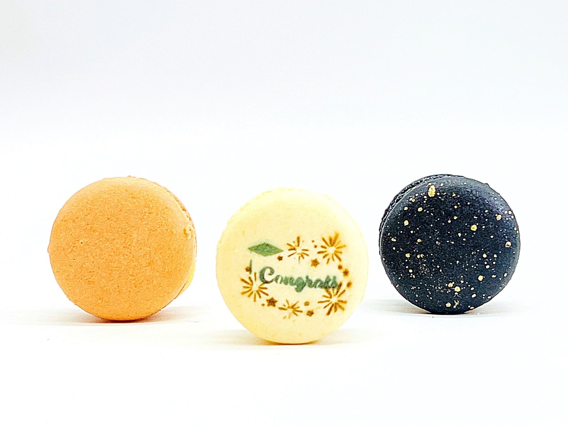 Congrats French Macaron Box (Black / Warm Brown) | Available in 6 & 12 Pack - Macaron CentraleBlackberry6 Pack