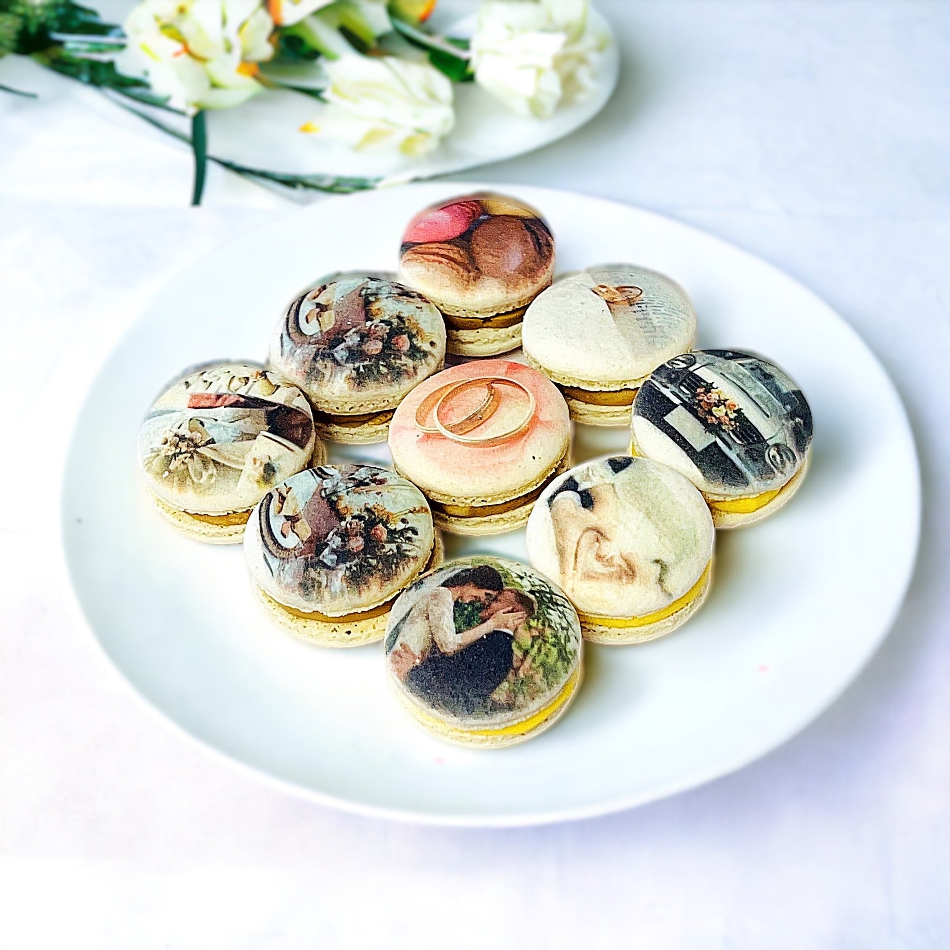 Custom Print Delights: Picture Perfect Macarons | Available in 6 & 12 Pack - Macaron Centrale6 pack