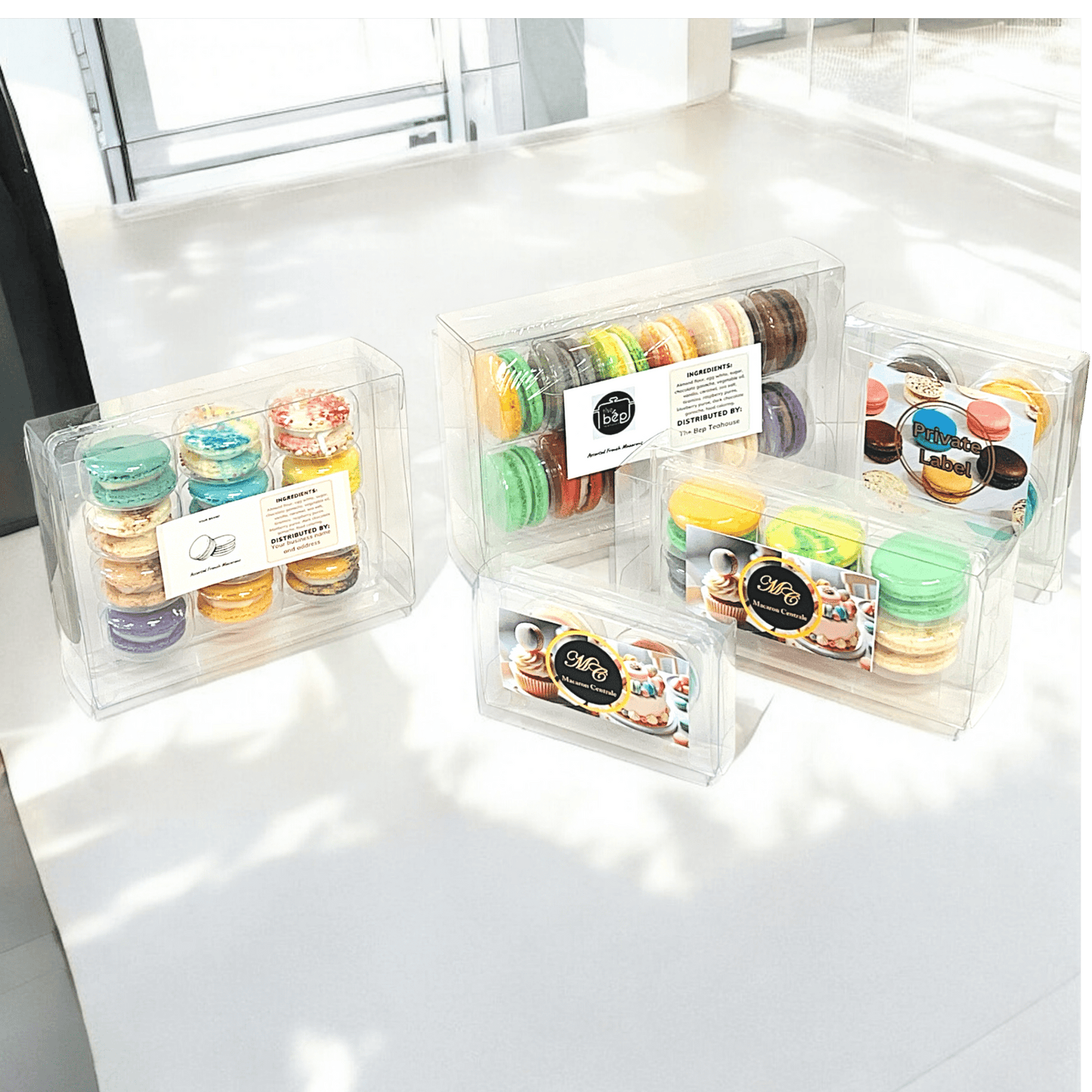 Customizable 6 - Pack Vegan Macaron Gift Set – Perfect for Private Label - Macaron Centrale8 x 6 Vegan Pack