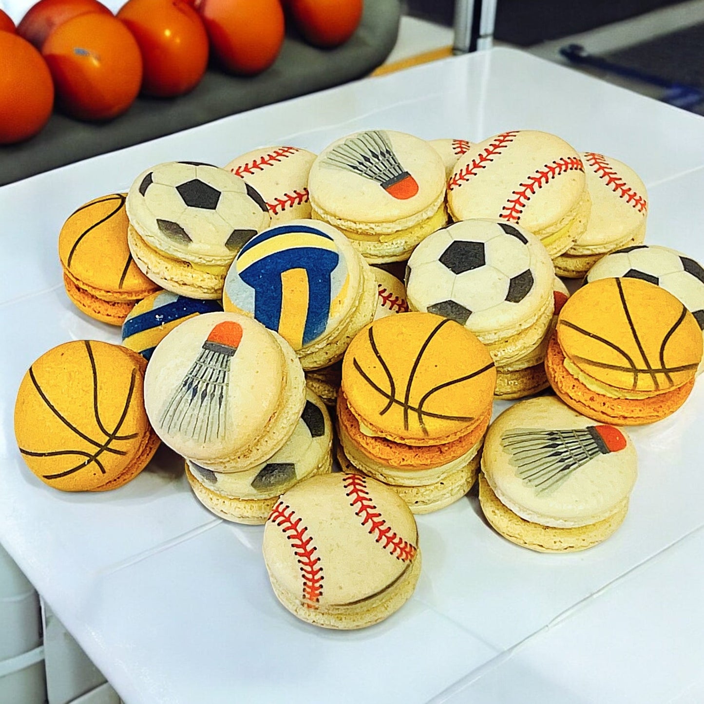 Customizable Baseball - Themed French Macarons – Choose Your Flavor! - Macaron Centrale6 Pack