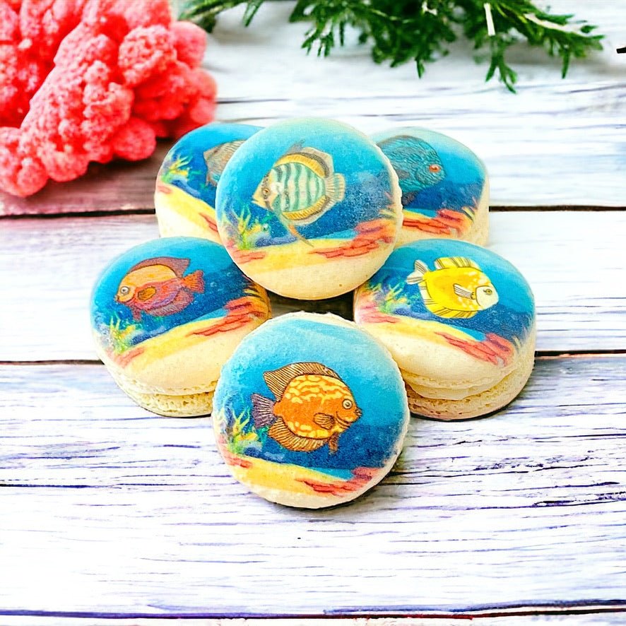 Customizable Discus Fish Lover Macarons - Macaron Centrale6 Pack