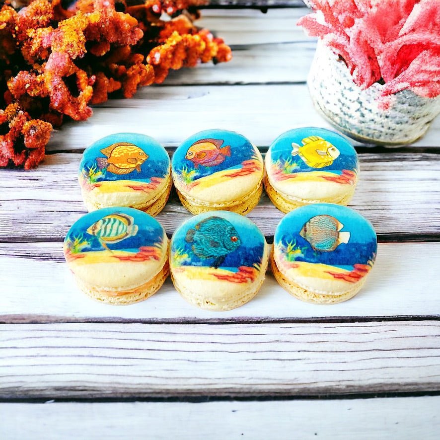 Customizable Discus Fish Lover Macarons - Macaron Centrale6 Pack